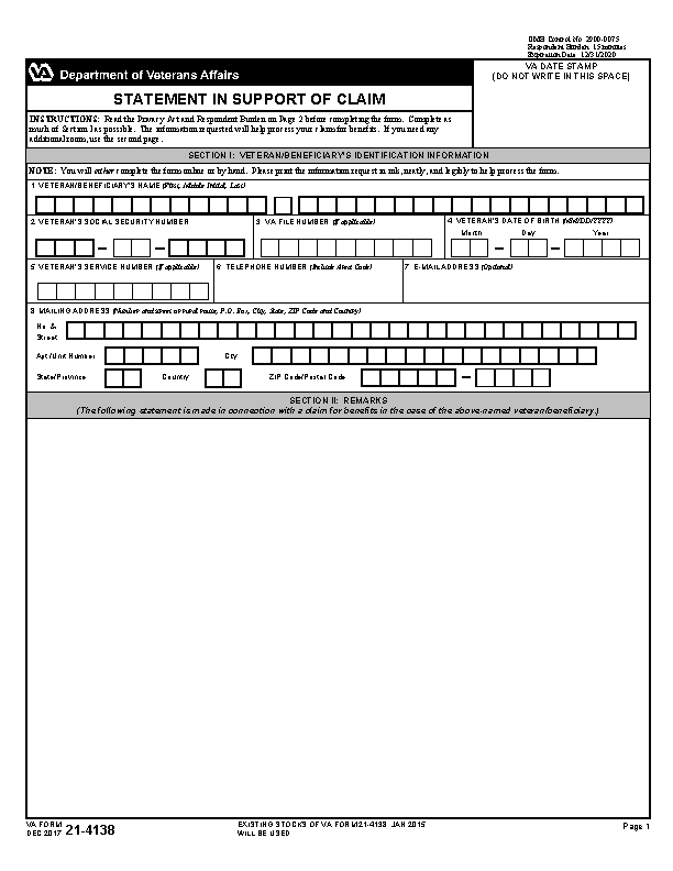 21 4138 Fillable Form Printable Forms Free Online